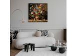 Leinwandbild QUEENCE "Frühlingsstrauß", bunt (farbe bild(er): bunt), B:60cm H:60cm T:1,5cm, Canvas, Holz, Bilder, Leinwandbild, Premium-Leinwandstoff, Handarbeit aus Deutschland