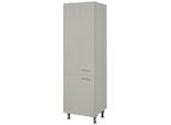 Nobilia Geschirrschrank Touch, Grau, Holzwerkstoff, 5 Fächer, nur wie online abgebildet bestellbar, 60x216.6x58 cm, Blauer Engel, Pefc, Goldenes M, Made in Germany, DGM-Klimapakt, Küchen, Küchenmöbel, Küchenschränke, Geräteumbauschränke