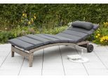Gartenliege Andalusia Metall/Kunststoff mit Auflage
