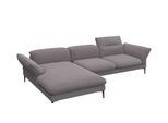 Ecksofa FLEXLUX "Salino, Funktionssofa mit Recamiere, Relaxsofa, Ecksofa", braun (latte), B:307cm H:88cm T:182cm, 100% Polyester, Sofas, Ecksofa, Sofa mit Arm- und Kopfteil-Verstellungen, Kaltschaum & Stahl-Wellen