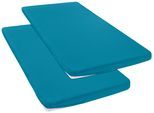 Spannbettlaken OTTO HOME "Topper Basic, in Gr. 90x200, 140x200 oder 180x200 cm", türkis, B:90cm L:200cm, Baumwoll-Jersey, Obermaterial: 100% Baumwolle, Bettlaken, Spannbettlaken, Baumwolle, Matratzen bis 8 cm Höhe, Bettlaken, Spannbetttuch, Laken