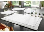 Badematte OTTO HOME "Kapra, Badvorleger, Badezimmer Teppich" Gr. 1, weiß, H:14mm, Baumwolle, Badematten, Badematte, mit Bordüre, Badteppich, Badematte, Baumwolle