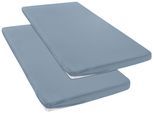 Spannbettlaken OTTO HOME "Topper Basic, in Gr. 90x200, 140x200 oder 180x200 cm", mittelblau, B:90cm L:200cm, Baumwoll-Jersey, Obermaterial: 100% Baumwolle, Bettlaken, Spannbettlaken, Baumwolle, Matratzen bis 8 cm Höhe, Bettlaken, Spannbetttuch, Laken