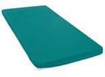 Spannbettlaken OTTO HOME "Topper Basic, in Gr. 90x200, 140x200 oder 180x200 cm", petrol, B:180cm L:200cm, Microfaser-Jersey, Obermaterial: 100% Polyester, Bettlaken, Spannbettlaken, Baumwolle, Matratzen bis 8 cm Höhe, Bettlaken, Spannbetttuch, Laken