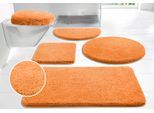 Badematte OTTO HOME "Merida, Badvorleger, Badezimmer Teppich" Gr. 10, orange (terra), H:32mm, Kunstfaser, Badematten, Badematte, Badteppich, Uni Farben, rechteckig, rund & als 2-tlg. Set erhältlich