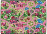 Kinderteppich "Spielteppich SWEET CITY, Made in Belgium", bunt, B:140cm H:5mm L:200cm, Polyamid, PRIMAFLOR-IDEEN IN TEXTIL, Teppiche, Kinderteppich, Straßen-Teppich, Straßenbreite ca. 9 cm, Kinderzimmer