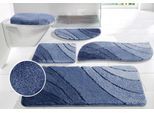 Badematte OTTO HOME "Josie, Badvorleger, Badezimmer Teppich" Gr. 61, blau (verlauf blau), H:20mm, Polyester, Badematten, Badematte, Badteppich, Badematten, rechteckig, rund & als 3-tlg. Set erhältlich