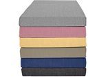 Spannbettlaken KUM "Polycotton Spannbetttuch", grau (taupe), L:200cm, Polycotton, Obermaterial: 52% Baumwolle, 48% Polyester, Bettlaken, Spannbettlaken, bis ca. 30 cm Matratzenhöhe, meliert