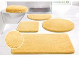 Badematte OTTO HOME "Merida, Badvorleger, Badezimmer Teppich" Gr. 2, gelb, H:32mm, Kunstfaser, Badematten, Badematte, Badteppich, Uni Farben, rechteckig, rund & als 2-tlg. Set erhältlich