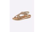 Sandale ANDREA CONTI, Damen, Gr. 39, braun (bronzefarben), Textil, Schuhe Sandale