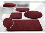 Badematte OTTO HOME "Merida, Badvorleger, Badezimmer Teppich" Gr. 1, rot (bordeaux), H:32mm, Kunstfaser, Badematten, Badematte, Badteppich, Uni Farben, rechteckig, rund & als 2-tlg. Set erhältlich