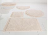 Badematte OTTO HOME "Finca, Badvorleger, Badezimmer Teppich" Gr. 6, beige (natur), H:16mm, Baumwolle (Bio-Baumwolle), Badematten, Badematte, Fransen, Boho, Badteppich, Bio-Baumwolle, auch als 3 teiliges Set