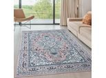 Teppich OTTO HOME "Oriental, Made in Belgium" Gr. 4, rosa, B:160cm H:7mm L:230cm, Kunstfaser, Teppiche, Teppich, Orient-Optik, mit Bordüre, Teppich, Kurzflor, Weich, Kundenliebling