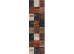 Läufer OTTO HOME "Beliz" Gr. 13, braun (rost), B:90cm H:9mm L:250cm, Kunstfaser, Teppiche, Läufer, mit Konturenschnitt, Kurzflor, Karo-Muster, 3D-Design