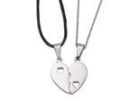 Schmuckset FIRETTI "Multipack Schmuck Geschenk Halsketten LIEBE", schwarz (edelstahlfarben, schwarz), Schmuck_Sets, Damen, Edelstahl, Textil, Schmuckset