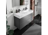 hansgrohe Xevolos E Waschtisch 61104450 120 x 48 cm, 2 Hahnlöcher, ohne Überlauf, SmartClean, weiß