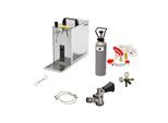 Komplett Set - Zapfanlage, Bierzapfanlage, Bierkoffer, Durchlaufkühler PYGMY 25 1-leitig Trockenkühler, 30 Liter/h, Reinigungsset für Zapfanlage und Keg, Zapfkopf:KeyKeg