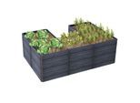 GARANTIA ERGO QUADRO U L 75 Hochbeet Stone, inkl. FLORA Wassersparsystem