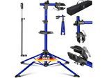 KESSER® Fahrradmontageständer Profi 50kg - 360° drehbar für E-Bike, Mountainbike & Fahrrad, höhenverstellbarer Reparaturständer, mit Werkzeugablage, Tragetasche & Schnellspanner