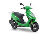 LuXXon Motorroller ECO (45km/h) E5 EFI, grün - 50ccm 4-Takt, 2,2kW/3PS, 1,9l/100km, 10" Reifen, mit Staufach, StVZO