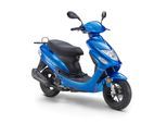 LuXXon Motorroller ECO (45km/h) E5 EFI, blau - 50ccm 4-Takt, 2,2kW/3PS, 1,9l/100km, 10" Reifen, mit Staufach, StVZO