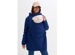 bonprix Kuschelig gefütterte Umstands-und Tragejacke, blau, Gr.42, Wasserabweisender Parka für die Schwangerschaft und danach