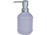 Seifenspender KLEINE WOLKE "Adona", lila (lavendel), Bambus, Polyresin (Kunststein), Dosierspender, Seifenspender