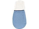 Babyschlafsack TRÄUMELAND "Puck-Schlafsack Air, Design grau melliert", Baby, Gr. L: 60cm, blau, Bezug: 100% Baumwolle. Füllung: 70% Polyester, 30% Lyocell (TENCEL™), Schlafsäcke
