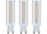 PAULMANN LED-Leuchtmittel "Stiftsockel 3x5W G9 Neutralweiß", Energieeffizienz: F (A-G), transparent, Ø:1,8cm, Leuchtmittel