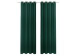 Vorhang OTTO HOME "SOLA" Gr. 4, grün (tannengrün), B:130cm H:245cm, Polyester, Polyester, Gardinen, blickdicht, Ösen-Aufhängung, wärmeabweisend,, 1er oder 2er Set