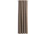 Vorhang nach Maß NEUTEX FOR YOU "EVA", braun (hellbraun), B:142cm H:150cm, Obermaterial: 100% Polyester, Gardinen nach Maß, Vorhang nach Maß, Uni-Voile mit elegantem Glanz