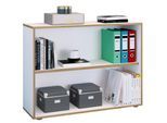 Bücherregal VCM "Holz Büro Regal Bücher Ordner Aktenregal Salia 2f", weiß, B:100cm T:33cm, Regale, Bücherregal