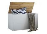 Sitztruhe VCM "Holz Sitztruhe Sitzbank Truhe Box Kiste Bendola", braun (weiß, honig, eiche), B:82cm T:44cm, Garderobenpaneele, Sitztruhe