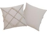 Dekokissen OTTO HOME "Monnia", grau (grau, unifarben), B:40cm L:40cm, Baumwolle, Dekokissen_Sitzkissen_Kissenhüllen, Dekokissen, unifarben, Kissenhüllen ohne Füllung mit Reißverschluss, 2 Stück