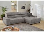 Ecksofa JOCKENHÖFER GRUPPE "Le Mans L-Form, B: 320 cm, mit 30 cm elektr. Sitztiefenverstellung", grau, B:320cm T:110cm, Korpus: 100% Polyester;Kissen: 100% Polyester, Sofas, Ecksofa, Kopfteilverstellung, induktive Ladestation, USB-Anschluss & Zierkissen