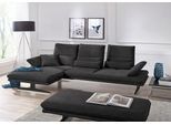 Ecksofa W.SCHILLIG "broadway, Designsofa mit tollem Sitzkomfort", grau (anthrazit s37), B:291cm H:94cm T:164cm, Stoff S37 (100% Polyester): Luxus-Microfaser in Lederoptik, Sofas, Ecksofa, Sitztiefenverstellung, Kopfteil- & Seitenteilverstellung, Breite 291cm