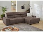 Ecksofa JOCKENHÖFER GRUPPE "Le Mans L-Form, B: 320 cm, mit 30 cm elektr. Sitztiefenverstellung", braun (dunkelbraun), B:320cm T:110cm, Korpus: 100% Polyester;Kissen: 100% Polyester, Sofas, Ecksofa, Kopfteilverstellung, induktive Ladestation, USB-Anschluss & Zierkissen