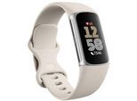 Fitbit Charge 6 Fitness Tracker, Porcelain/Silber
