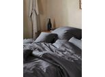 Bettwäsche IRISETTE "Premium Satin Bettwäsche Paris", grau (anthra), B/L: 135cm x 200cm, 1 Stk., 1 Stk., Mako-Satin, B/L: 80cm x 80cm, 2 Stk., Mako-Satin, Obermaterial: 100% Baumwolle, Bettwäsche, Bettwäsche, hochwertige Uni Premium Bettwäsche mit Reißverschluss, 100% Baumwolle