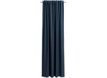 Verdunkelungsvorhang NEUTEX FOR YOU "INSULA", blau, Gardinen, 245cm, Multifunktionsband, 300cm, Polyester, Verdunkelungsvorhang, Uni-Dimout für starke Verdunklung, nach Maß, B:300cm H:245cm