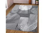 Teppich OTTO HOME "Lysandra" Gr. 6, grau (dunkelgrau), B:200cm H:8mm L:300cm, Kunstfaser, Teppiche, Teppich, 3D-Effekt, softer Kurzflor, pflegeleicht, leichter Glanz, Scandi-Look, Topseller