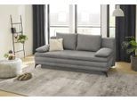 Schlafsofa JOCKENHÖFER GRUPPE "Laurin, B: 202 cm, Liegefl. 158x200 cm, Dauerschläfer", grau (grau, natur), B:202cm T:105cm, Korpus: 100% Polyester;Kissen: 100% Polyester, Sofas, Schlafsofa, mit Bettfunktion, Bettkasten, Kaltschaumtopper &1 Zierkissen