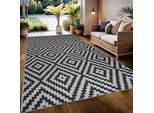 Teppich OTTO HOME "Cordoba auch als Läufer erhältlich" Gr. 3, schwarz, B:120cm H:3mm L:170cm, Kunstfaser, Teppiche, Teppich, In- und Outdoor geeignet, Sisal-Optik, Wetterfest & UV-beständig, Boho