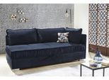 Relaxliege JOCKENHÖFER GRUPPE "Dana, B: 207 cm, Liegefl. 91x202 cm", blau (dunkelblau), B:207cm T:98cm, Samt (100% Baumwolle), Sofas, Relaxliege, mit Bettfunktion, Bettkasten & Zierkissen