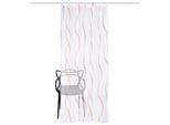 Vorhang HOME WOHNIDEEN "SCHLAUFENSCHAL" Gr. 1, rot, B:140cm H:245cm, Voile, Polyester, Gardinen, Vorhang, Schlaufenschal bedruckt