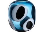 Dekovase LEONARDO "Vase OCCHI BLU", blau, B:20cm H:21cm T:14,5cm, Glas, Vasen, Dekovase