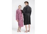 Unisex-Bademantel OTTO HOME "Lillou Kimono, ideal für Sauna & Spa, Hotelbademantel, Morgenmantel" Gr. XXL, lila (mauve), L:115cm, Microfaser, Hausmäntel, Unisex-Bademantel, kuschelig weicher Fleece, plüsch, für Damen und Herren, XS-3XL