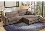 Ecksofa JOCKENHÖFER GRUPPE "Double One L-Form, B: 288 cm, 2x120 cm breite, elektr. Relaxfunktionen", grau (taube), B:288cm T:105cm, Korpus: 100% Polyester;Kissen: 100% Polyester, Sofas, Ecksofa, Kopfteilverstellung, USB-Anschluss & Zierkissen