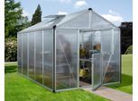 Gewächshaus VITAVIA "Zeus 10000", silber (silberfarben), B:266cm T:399cm, Gewächshäuser, Gewächshaus