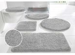 Badematte OTTO HOME "Sanremo, Badvorleger, Badezimmer Teppich, sehr weich" Gr. 6, grau, H:30mm, Polyester, Badematten, Badematte, Badteppich, unifarben, rechteckig, rund & als 3-tlg. Set erhältlich, Topseller